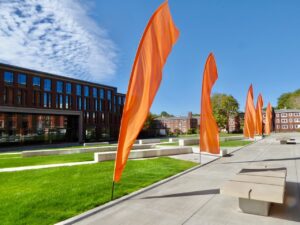 Austin Hall and LINC plaza