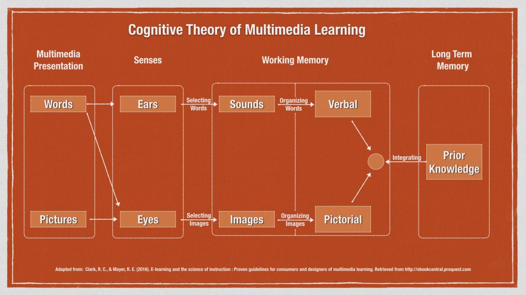 Model of cognitive model of multimedia learning.