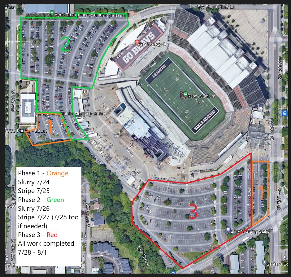7/24 8/1 Phased Closures of Reser Stadium Parking Lots « OSU