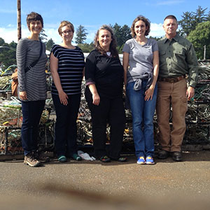 Laurel Kincl (Assistant Professor in EOH CPHHS), Laura Syron (PhD student in EOH CPHHS), Ruby Moon (Extension Faculty, Oregon Sea Grant), Kaety Jacobson (Extension Faculty, Oregon Sea Grant), Viktor Bovbjerg (Associate Professor in Epi CPHHS)