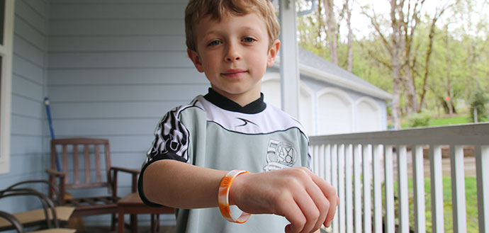 Wristband detects flame retardants in preschoolers