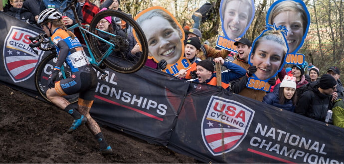 Clara Honsinger at cyclocross race