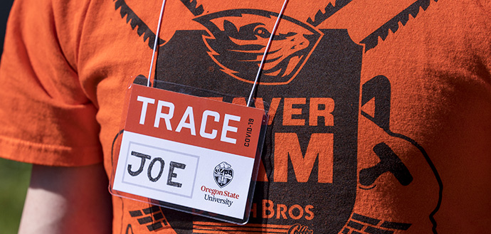 Name tag of member conducting TRACE sampling