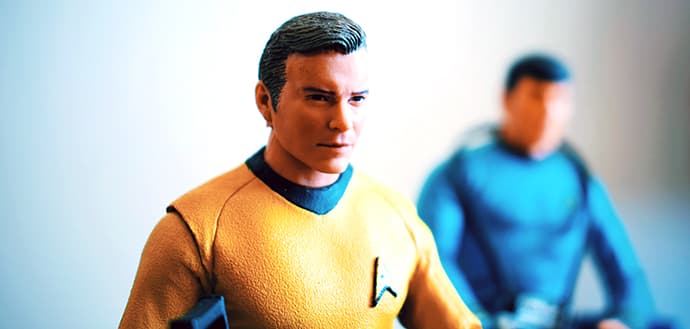 close up of Star Trek action figures