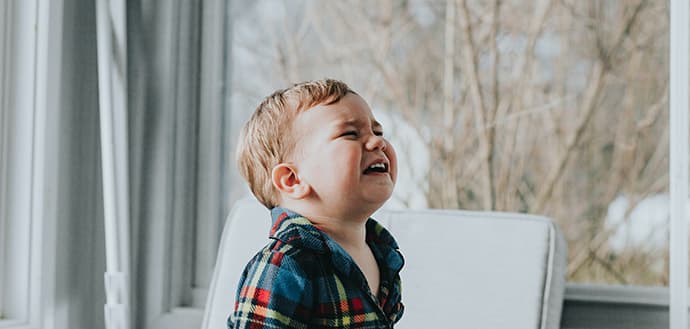 young child crying