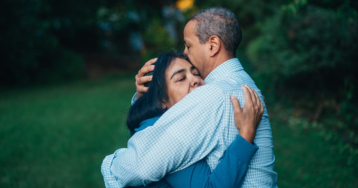 couple hugging