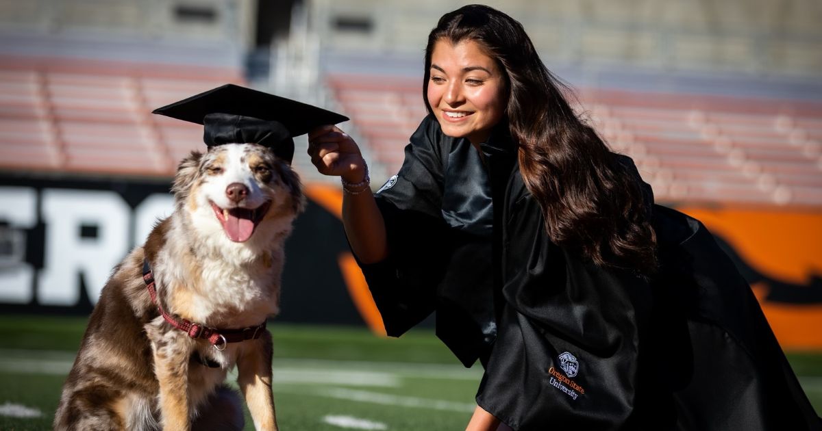 Alohi Lilly with her dog