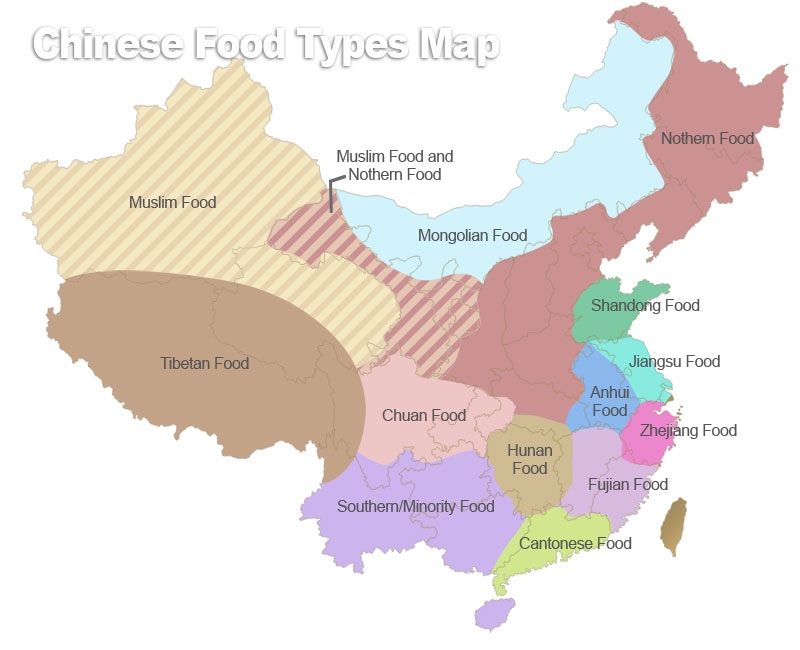 China regional cuisines map Cuisine Of Chinese Americans