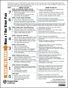 7 Day Study Plan