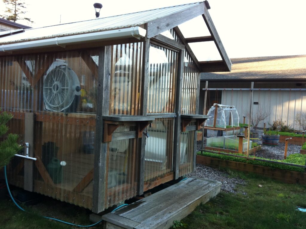 Greenhouse and cloche.