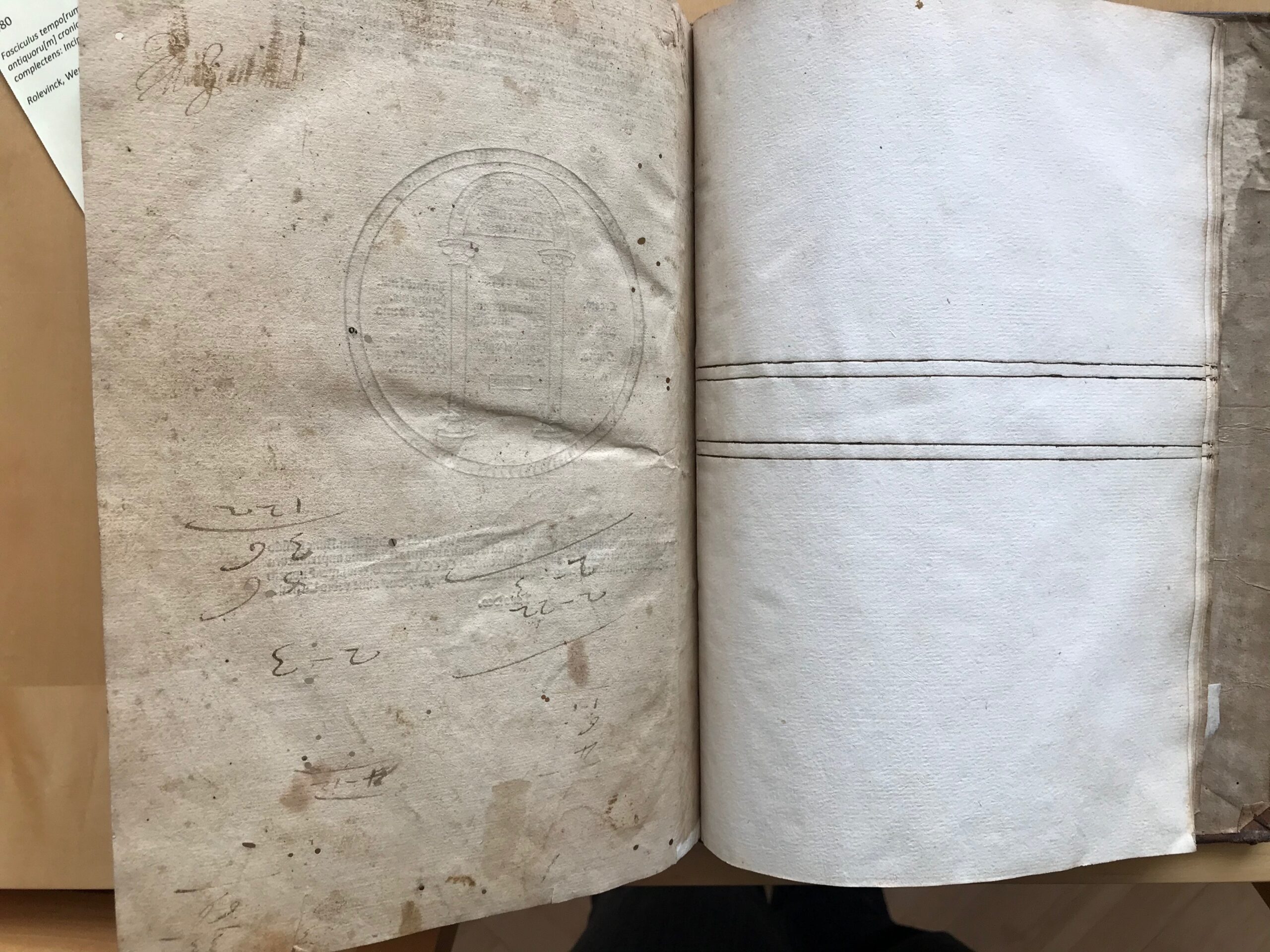 Manuscript timeline from 1480.