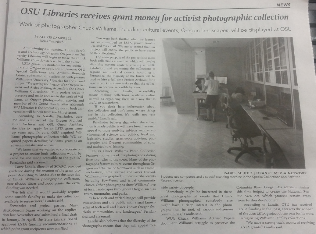 An LSTA Grant for the Chuck Williams Photo Collection OMA and OSQA Blog