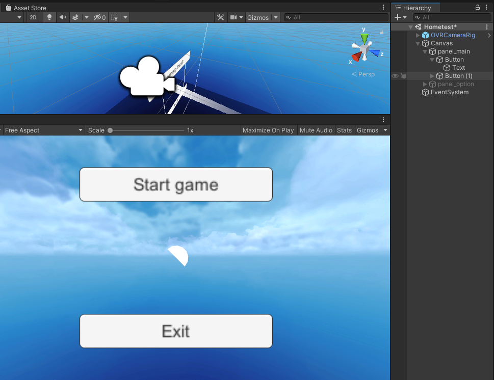 Hiding the Screen Canvas in the Unity Editor