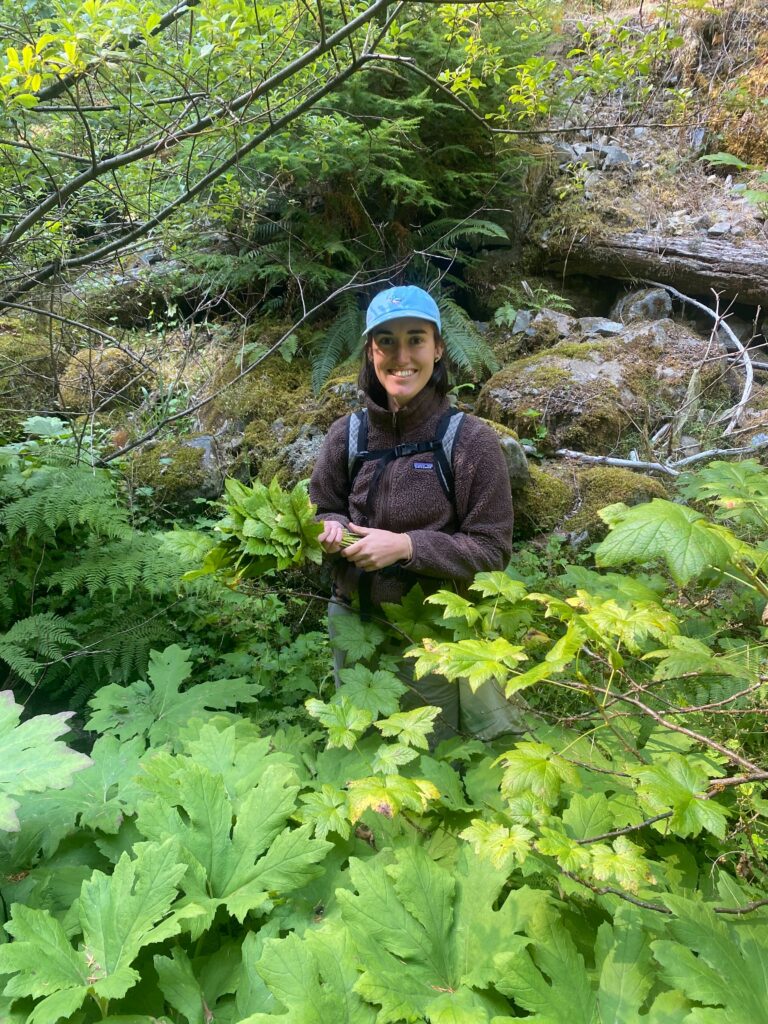 Scout collecting samples