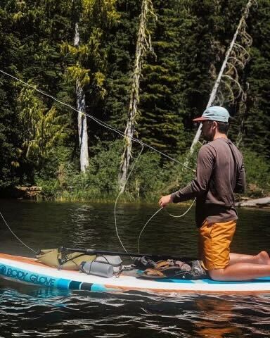 fishing from a paddleboard