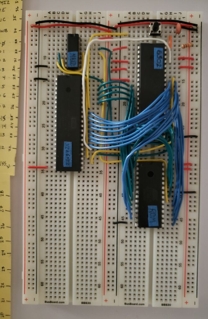 detailed view of installation and wiring of components