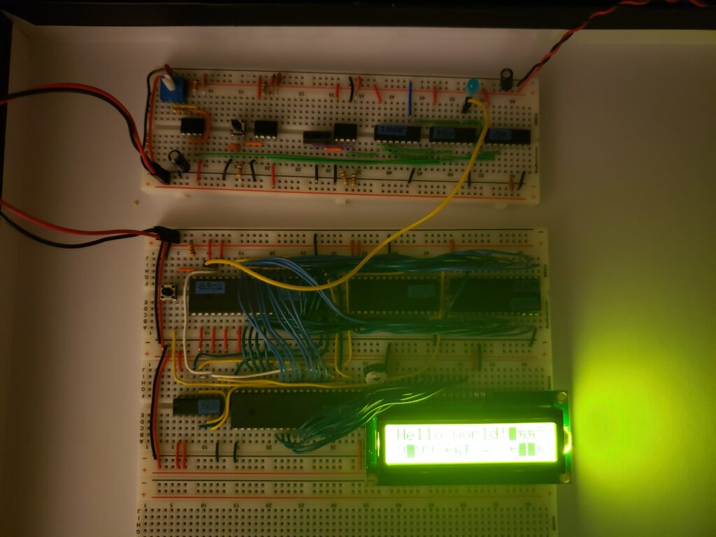 power on without coded output on the LCD, you see the gibberish of uncleared display