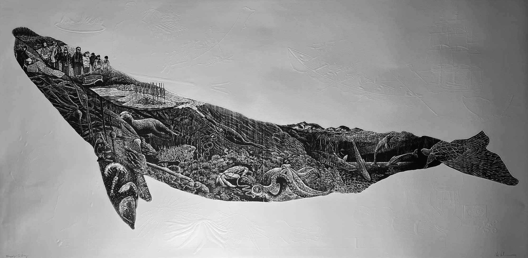 Interactive Whale Print