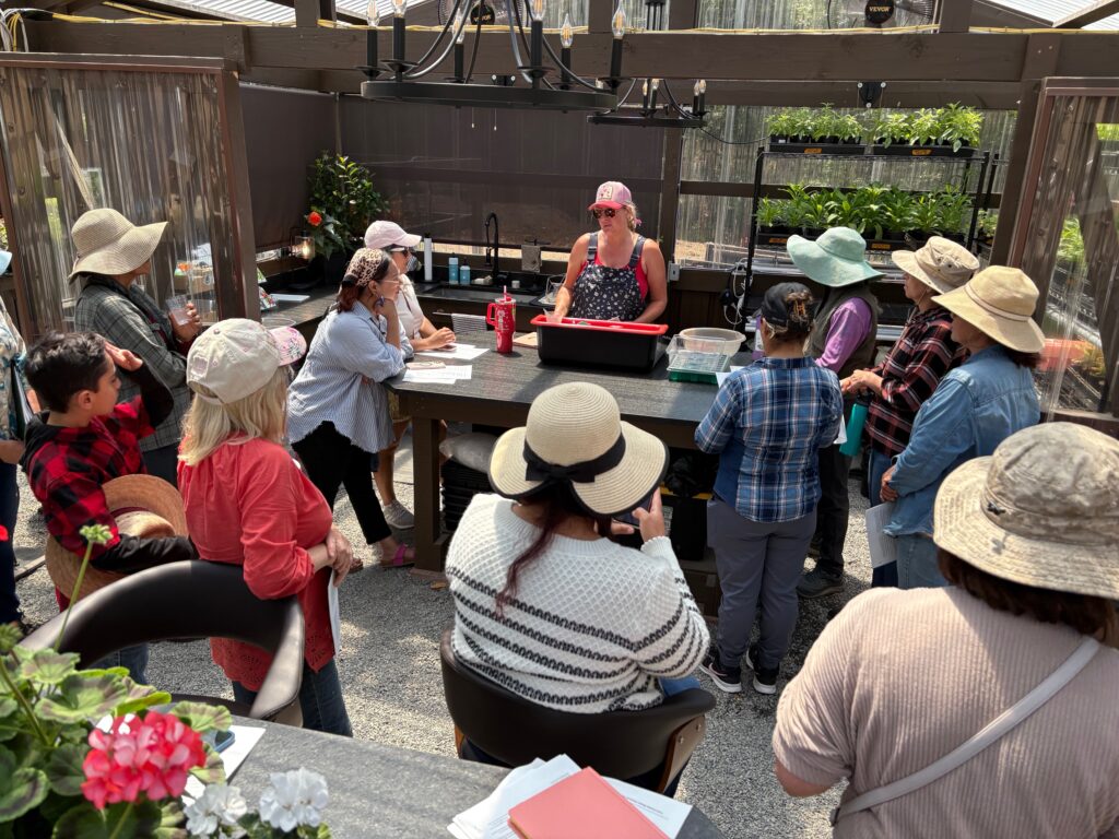 Seed Starting Workshop in Greenhouse