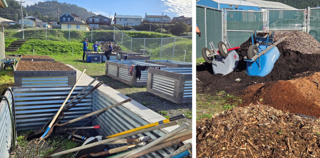 Hügelkultur class at Curry Educational Greenhouse and Garden