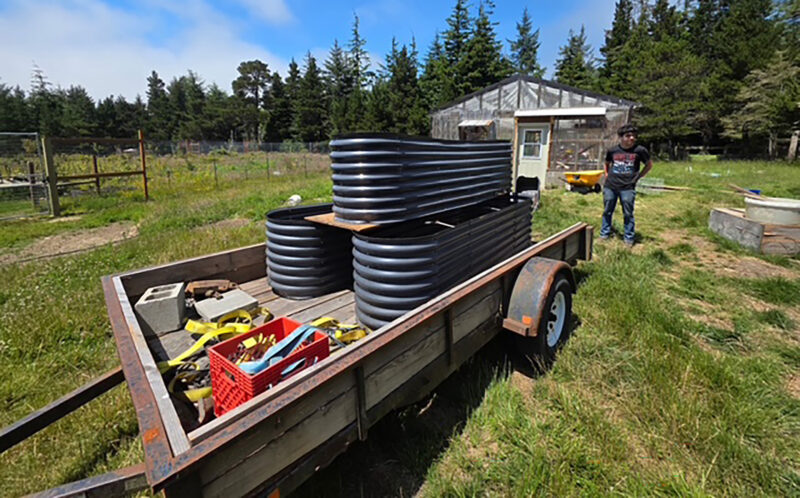 Raised beds delivered to PHS courtesy of Rotarian Michael Hewitt